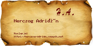Herczog Adrián névjegykártya