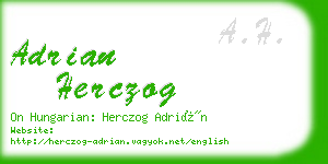 adrian herczog business card